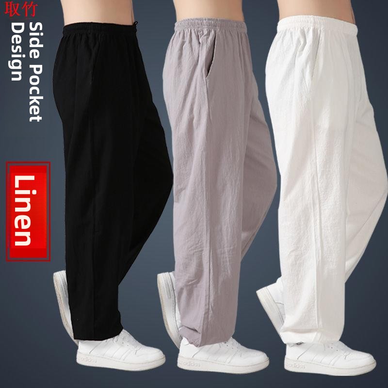 Loose Cotton Linen Tai Chi Pan - Yoga Fitness Training ulasan dan harga